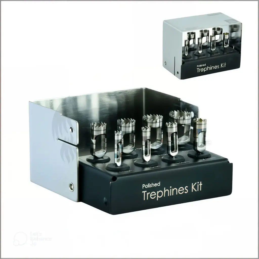 Dental Implant Silver Point Trephine Drills Kit 8 Pcs