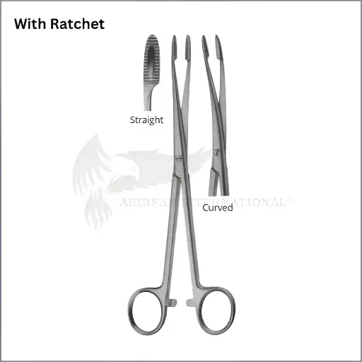 Sponge and Dressing Forceps With and Without Ratchet 18cm